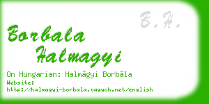 borbala halmagyi business card
