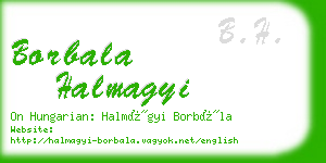 borbala halmagyi business card